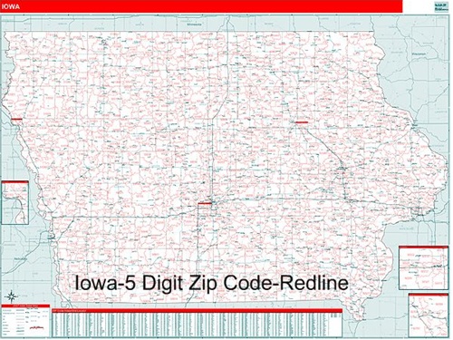Iowa Zip Code Map From